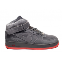 Зимние Nike Air Force 1 Mid серые