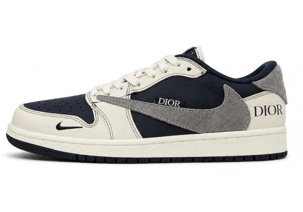 Nike Air Jordan 1 Low x Dior x Travis Scott Navy Blue