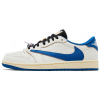 Кроссовки Travis Scott x Fragment Air Jordan 1 Low Sail Military