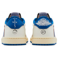 Кроссовки Travis Scott x Fragment Air Jordan 1 Low Sail Military