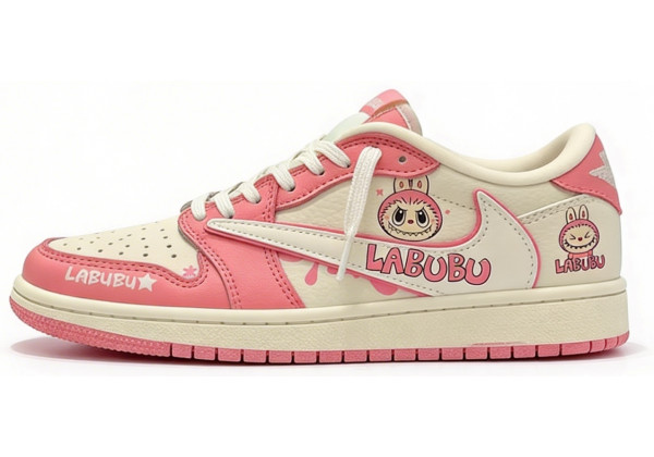Nike Air Jordan 1 Low Travis Scott Labubu Pink White