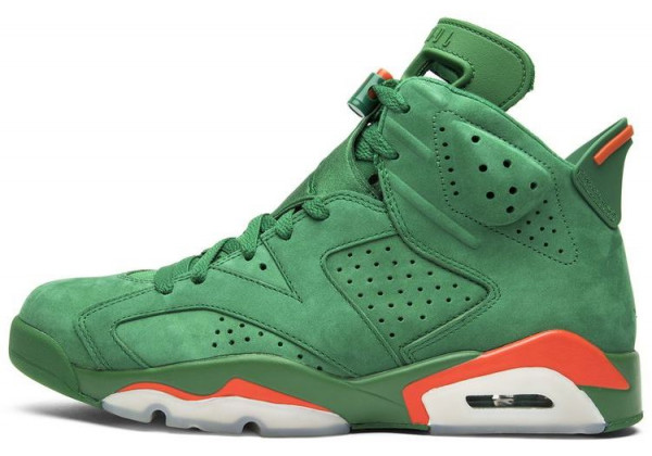 Air Jordan 6 Retro NRG Green Suede Gatorade зеленые