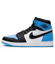 Jordan 1 Retro High OG UNC Toe голубые