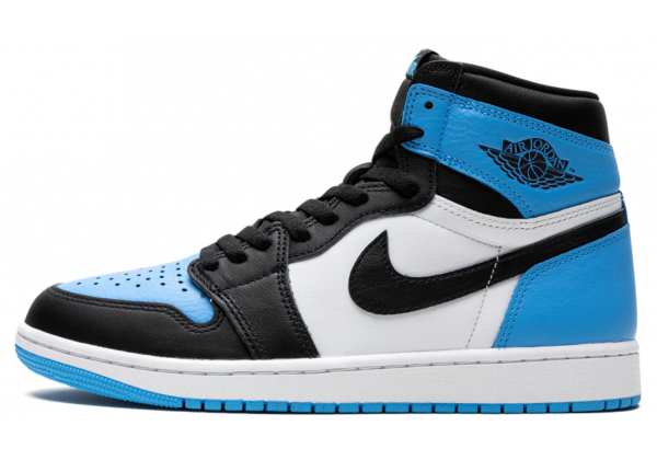 Jordan 1 Retro High OG UNC Toe голубые