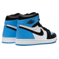 Jordan 1 Retro High OG UNC Toe голубые