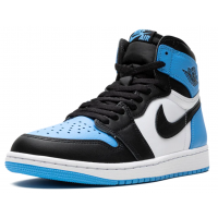 Jordan 1 Retro High OG UNC Toe голубые