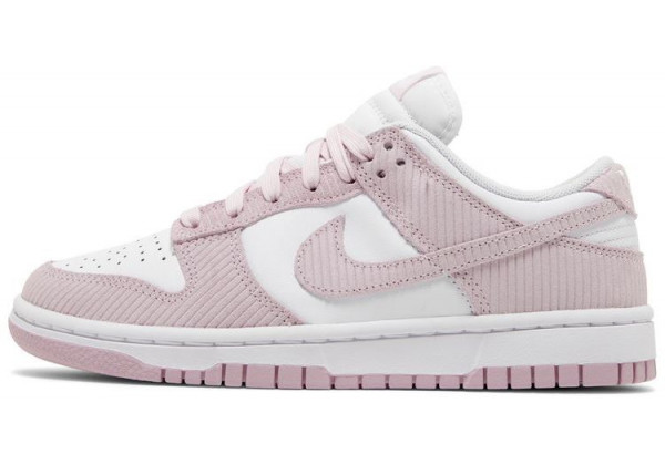Nike Dunk Low Pink White Corduroy