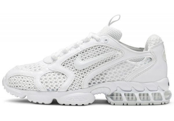 Stussy x Nike Air Zoom Spiridon Cage 2 Triple White