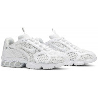 Stussy x Nike Air Zoom Spiridon Cage 2 Triple White