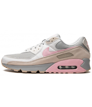 Кроссовки Nike Air Max 90 Pink String Grey серые