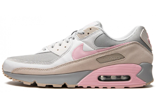 Кроссовки Nike Air Max 90 Pink String Grey серые
