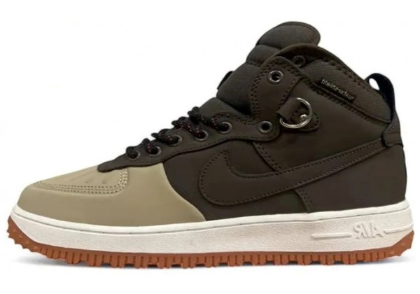 Nike Lunar Force 1 Duckboot Winter WaterShield Beige Brown