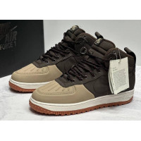 Nike Lunar Force 1 Duckboot Winter WaterShield Beige Brown