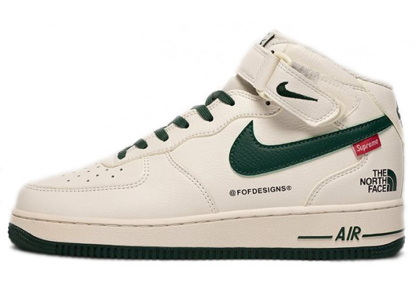 Nike Air Force 1 Mid x Supreme x The North Face White Green