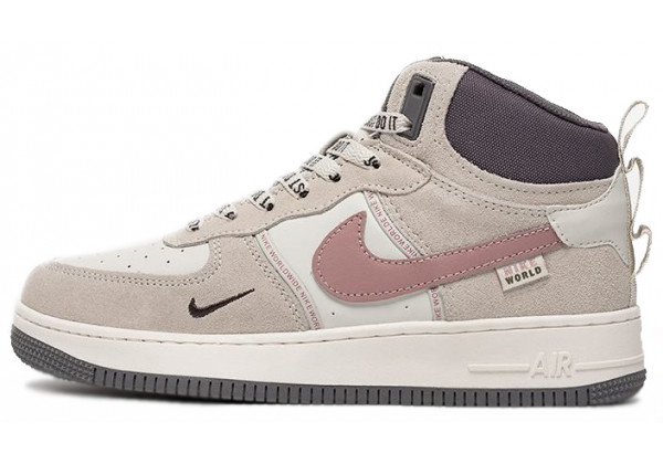 Nike Air Force 1 Mid Grey White Pink