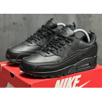 Nike Air Max 90 Leather Black зимние