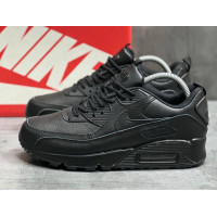 Nike Air Max 90 Leather Black зимние