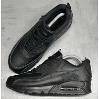 Nike Air Max 90 Leather Black зимние