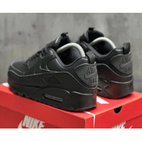 Nike Air Max 90 Leather Black зимние