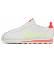 Кроссовки Nike Cortez белые с желтым