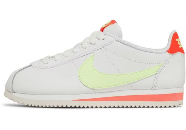 Кроссовки Nike Cortez белые с желтым