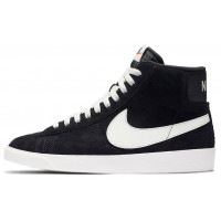 Nike Blazer 77 Mid Black White с мехом