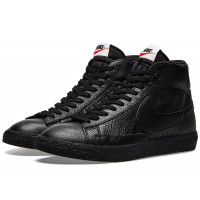 Nike Blazer 77 Mid All Black с мехом