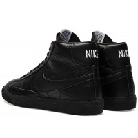 Nike Blazer 77 Mid All Black с мехом