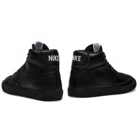 Nike Blazer 77 Mid All Black с мехом