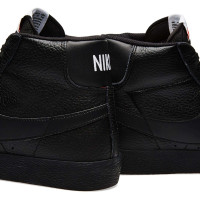 Nike Blazer 77 Mid All Black с мехом