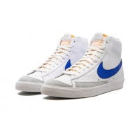 Кроссовки Nike Blazer Mid 77 Vintage белые с синим