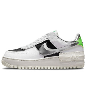 Nike Air Force 1 Shadow White Metallic Silver Green