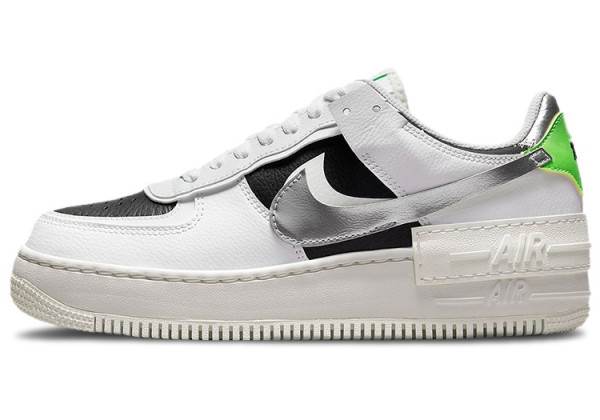 Nike Air Force 1 Shadow White Metallic Silver Green