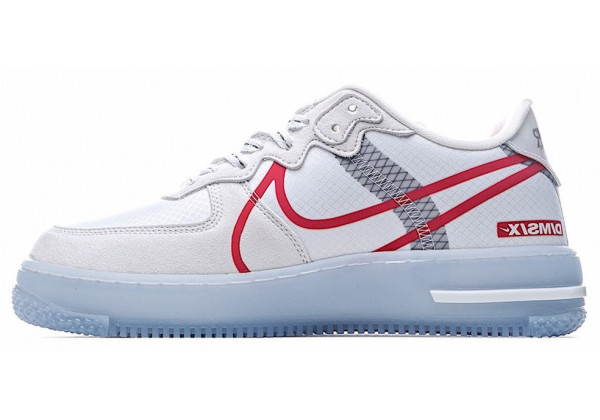 Nike Air Force 1 React Qs Herrer White Light Bone Red