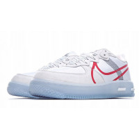 Nike Air Force 1 React Qs Herrer White Light Bone Red