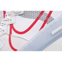 Nike Air Force 1 React Qs Herrer White Light Bone Red