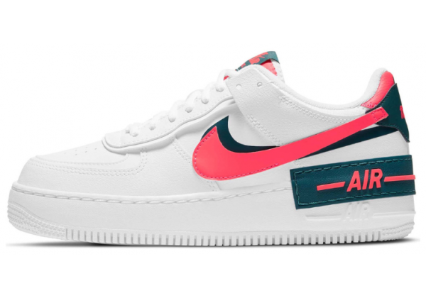 Кроссовки Nike Air Force 1 Shadow белые с красным лого