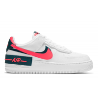 Кроссовки Nike Air Force 1 Shadow белые с красным лого