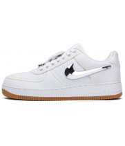 Travis Scott x Nike Air Force 1 Low Zipper White Gum