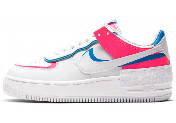 Nike кроссовки женские Air Force 1 Shadow White Pink Blue