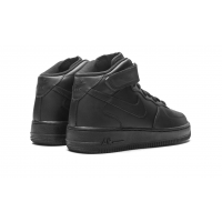 Nike Air Force 1 Mid ’07 Triple Black с мехом