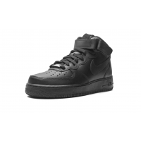 Nike Air Force 1 Mid ’07 Triple Black с мехом