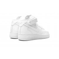 Nike Air Force 1 Mid ’07 Triple White с мехом