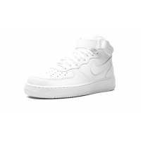 Nike Air Force 1 Mid ’07 Triple White с мехом