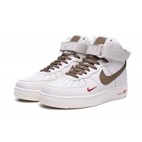 Nike Air Force 1 Mid ’07 LV8 High White Grey с мехом