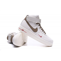Nike Air Force 1 Mid ’07 LV8 High White Grey с мехом