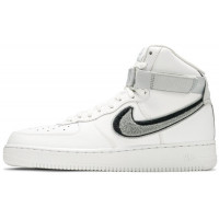 Nike Air Force 1 Mid 07 LV8 White Black белые с черным