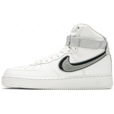 Nike Air Force 1 Mid 07 LV8 White Black белые с черным