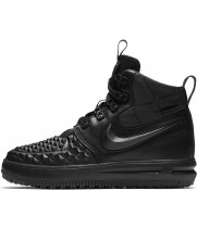 Nike Lunar Force 1 Duckboot Triple Black с мехом