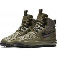 Nike Lunar Force 1 Duckboot Green Black с мехом